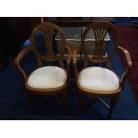 A pair of ship built oak carver chairs, from 'The Empress of Russia'