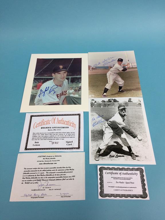 Autographs to include; Cal Ripken, Chuck Tanner, Terry Moore, Gaylord Perry, Don Mueller, Bob Lemon, - Image 3 of 6