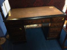 A pedestal desk