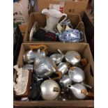 Two boxes of assorted to include Picquot ware