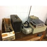 A radio and Bush turntable etc.