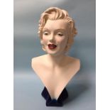A bust of Marilyn Monroe