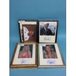 Autographs to include; Jamie George, Mark Spitz, Gwen Torrence, Roger Moore, Leslie Nielson,