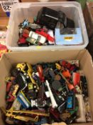 Two boxes of Die Cast toys