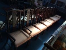 A set of eight Oriental chairs