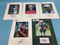 Autographs to include; Natalie Gulbis, Jeong Jang, Annika Sorenstam, Tom Kite x 2, David Frost x