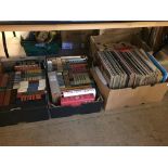 Four boxes of books and LPs