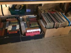 Four boxes of books and LPs