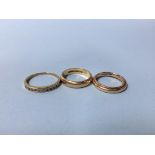 Four 9ct gold rings, 7.8g