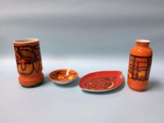 Four pieces of Poole pottery