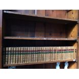 Thirty seven leather bound volumes, 'Waverley Novels'