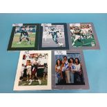 Autographs to include; Thurman Thomas, Mike Rosier, Vinny Testaverde, Charlie Joiner x3, Warren