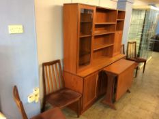 A G Plan teak table, four chairs and an unit