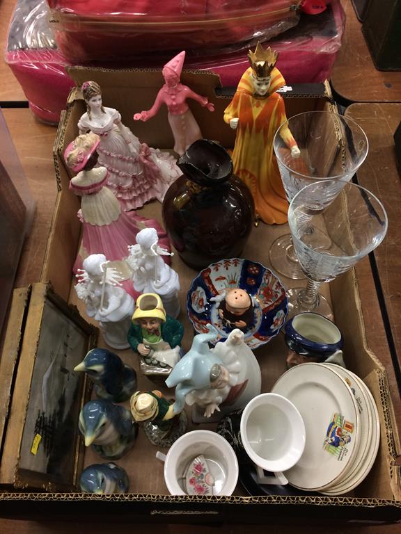 A tray of assorted, to include Royal Doulton