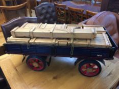 A 'Bitza Steam Wagon Company' model delivery wagon, 77 x 40cm