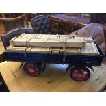 A 'Bitza Steam Wagon Company' model delivery wagon, 77 x 40cm