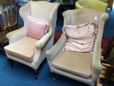 Two Edwardian armchairs