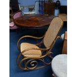A Bentwood style rocking chair