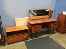 A G Plan Fresco floating dressing table and a base unit