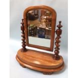 A Victorian mahogany dressing table mirror