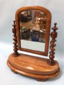 A Victorian mahogany dressing table mirror