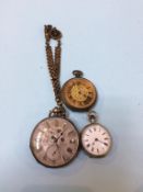 Three various pocket watches