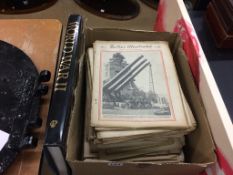 The War Illustrated magazines and a book 'World War II'