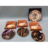 Three Harry Potter plates and an Aynsley plate