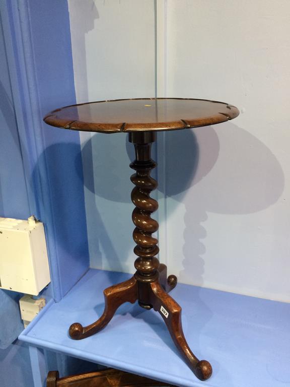 A Victorian mahogany barley twist tripod table
