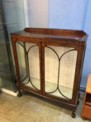 A mahogany china cabinet