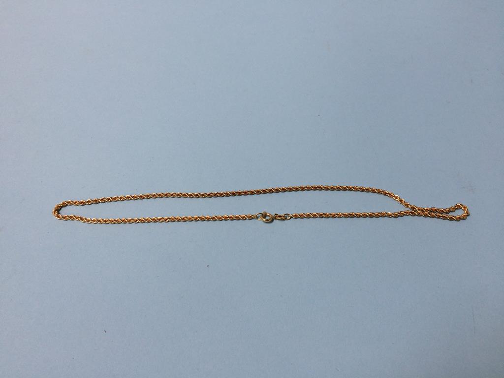 An 18ct gold necklace (stamped 750), weight 10.6g