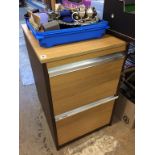 A two drawer filing cabinet