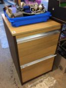 A two drawer filing cabinet