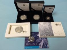 Five various presentation silver coinage