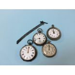 Four various pocket watches