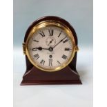 A modern brass Sewills 8 day marine clock