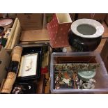 Quantity of modern lamps, jewellery boxes etc.