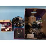 A box of costume jewellery