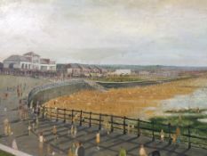 W. F. Kite, oil on board, signed, 'View of Seaburn Beach', 44 x 83cm