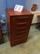 A G Plan teak chest of six drawers, 53cm width