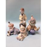 Four boxed Lladro clowns