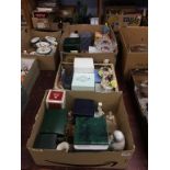 A box of miscellaneous to include 'Cordelia' Coalport figurine, Lilliput Lane etc.