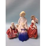 Four Royal Doulton figures