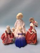 Four Royal Doulton figures