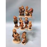 Nine various Hummel figures