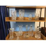 A quantity of cut glassware