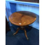 Reproduction mahogany circular occasional table