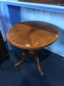 Reproduction mahogany circular occasional table