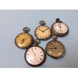 Five various pocket watches