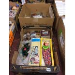 A Pelham Puppet, boxes, coins, collection of cigarettecards etc.